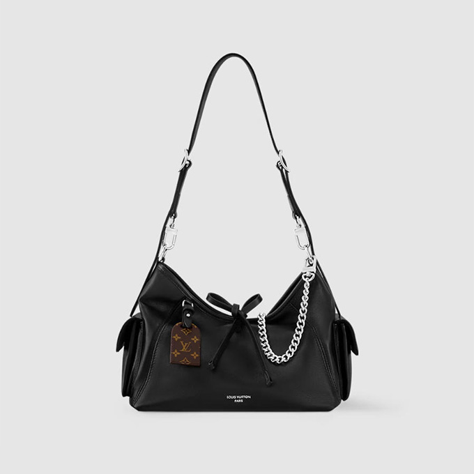 lv louis vuitton carryall cargo small wrinkled lambskin hobo bag #m24861
